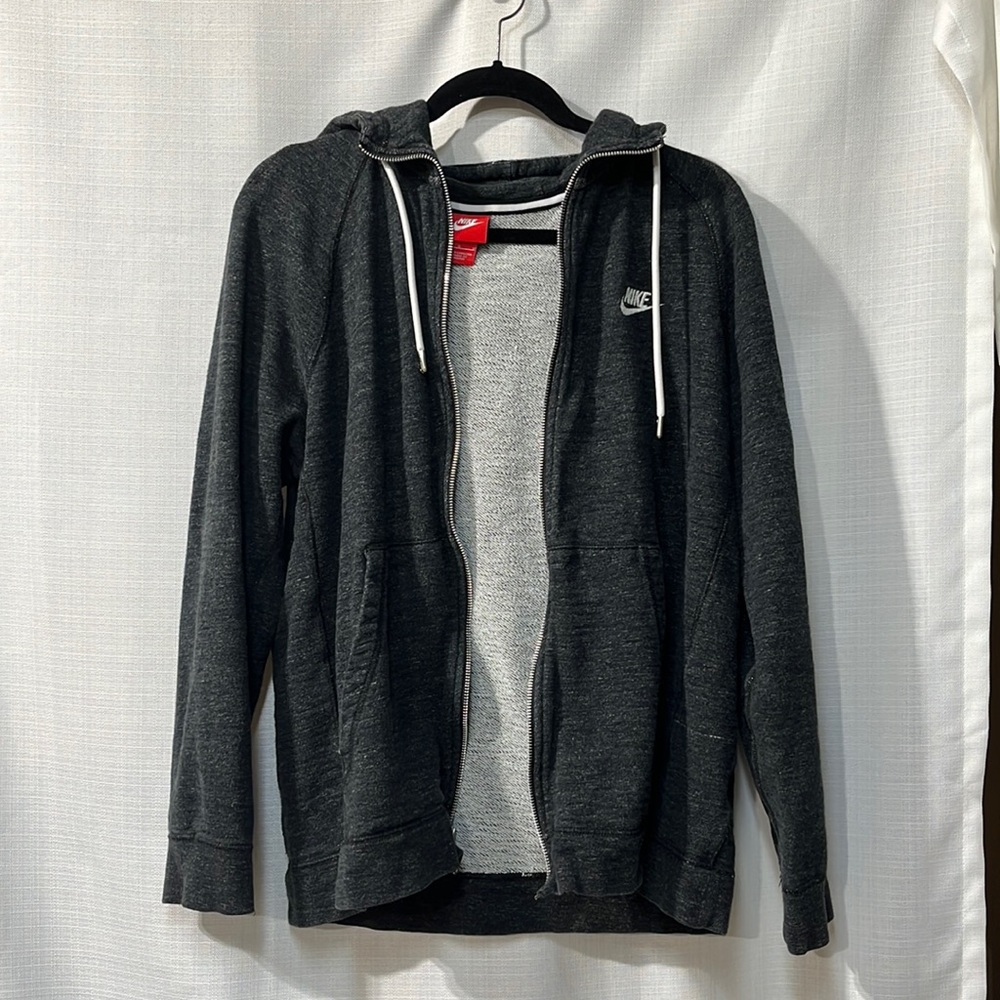 Grey Nike Zip Up Jacket